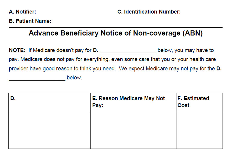 Printable Medicare Abn Form 2022 - Customize and Print